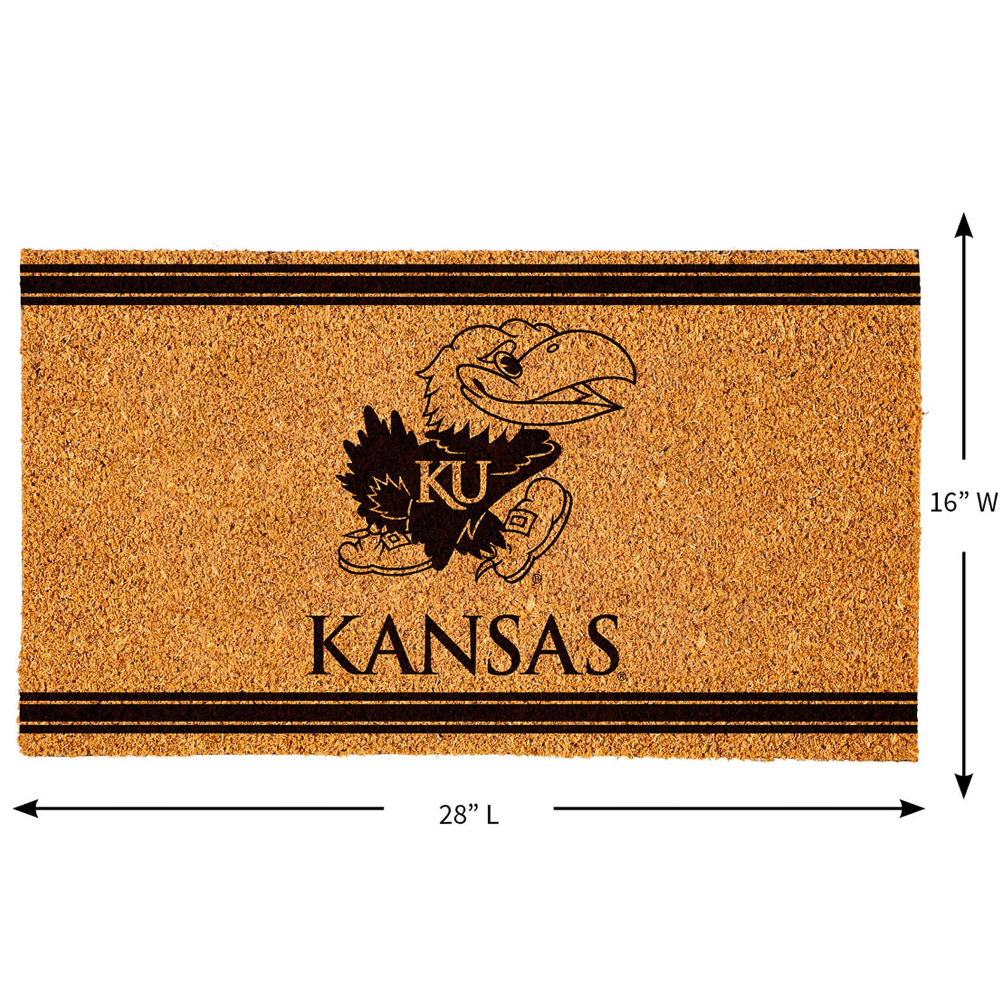 KU 16" W  
KANSAS 28" L