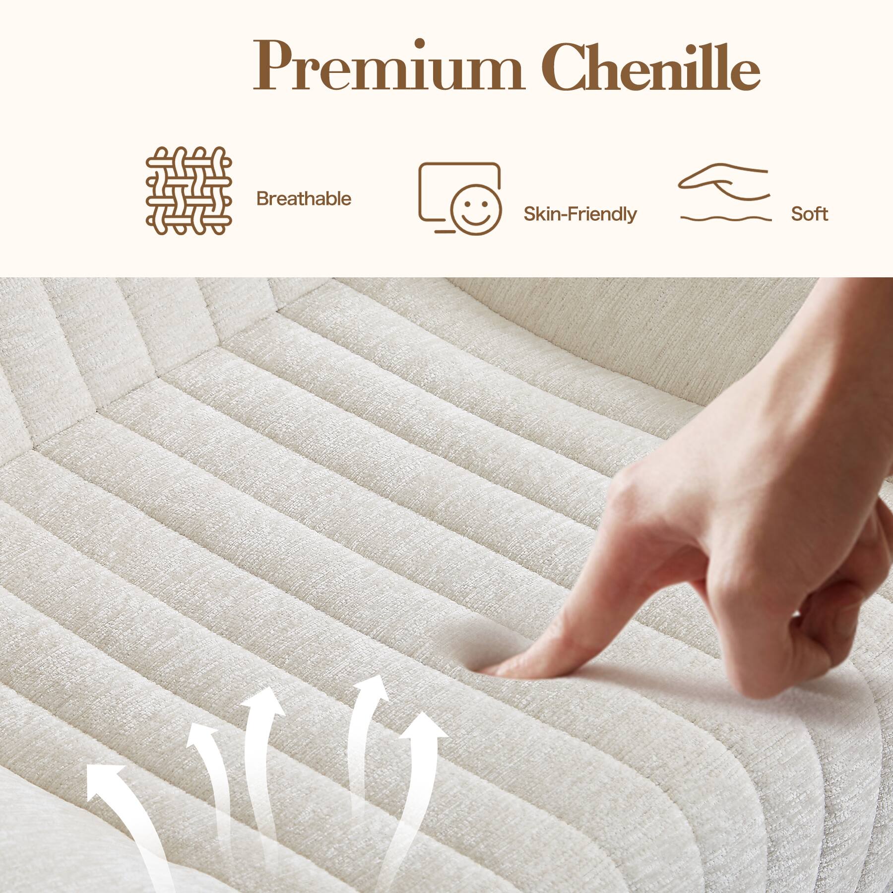Premium Chenille

- Breathable
- Skin-Friendly
- Soft