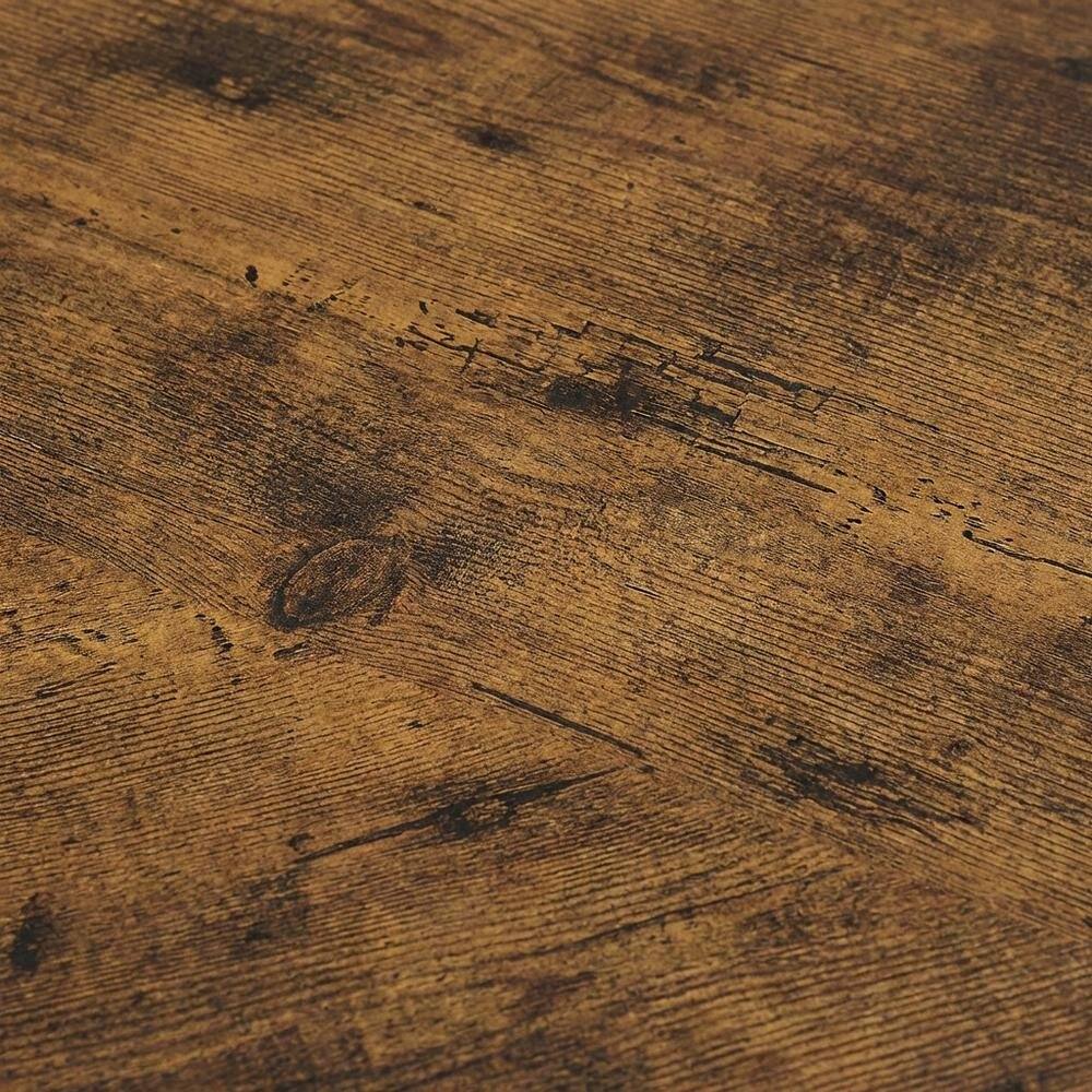 Alt View 2. FurniFact - Barnwood and Black Finish End Table with Shelving for Stylish Living Spaces - Barnwood/Black.
