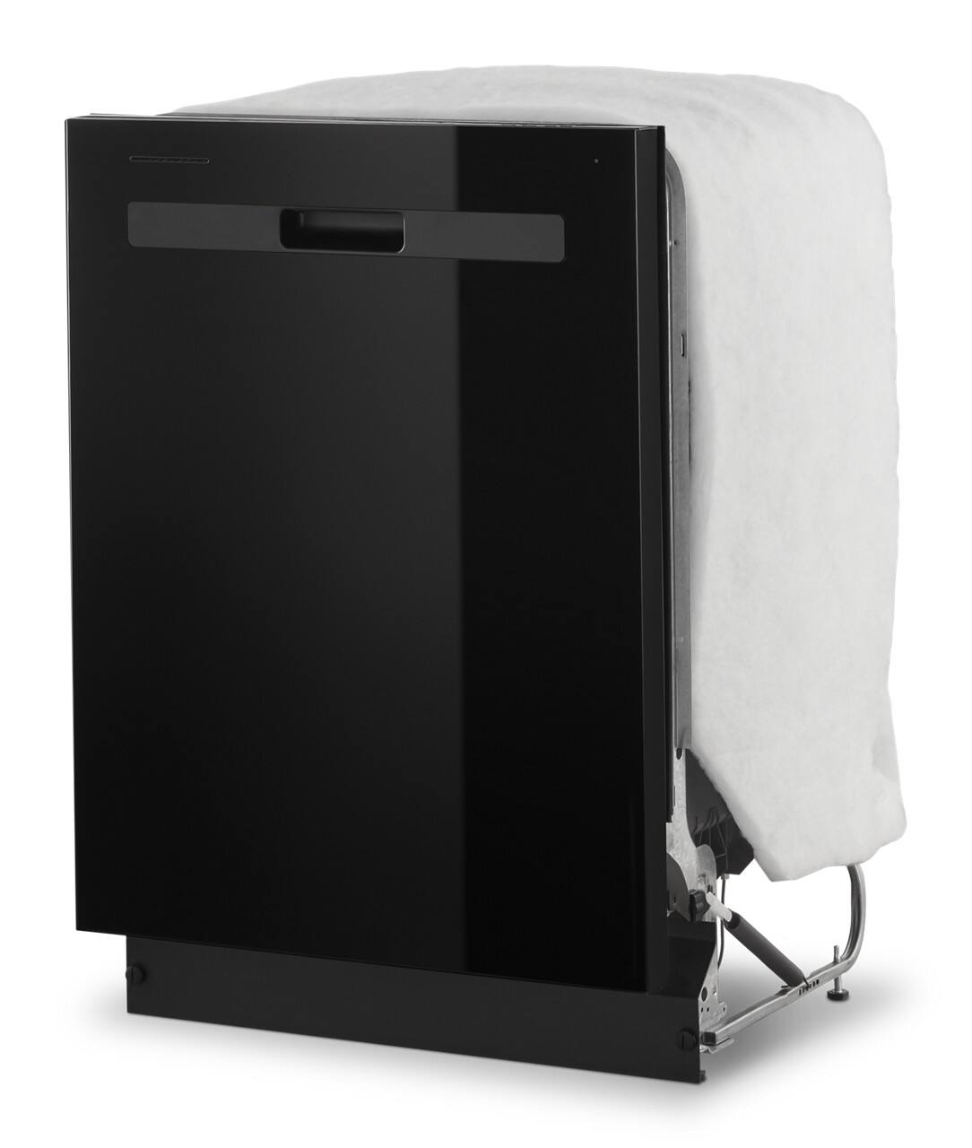 Left. Whirlpool - Whirlpool - Quiet Dishwasher with Boost Cycle and Pocket Handle - Black - Black.