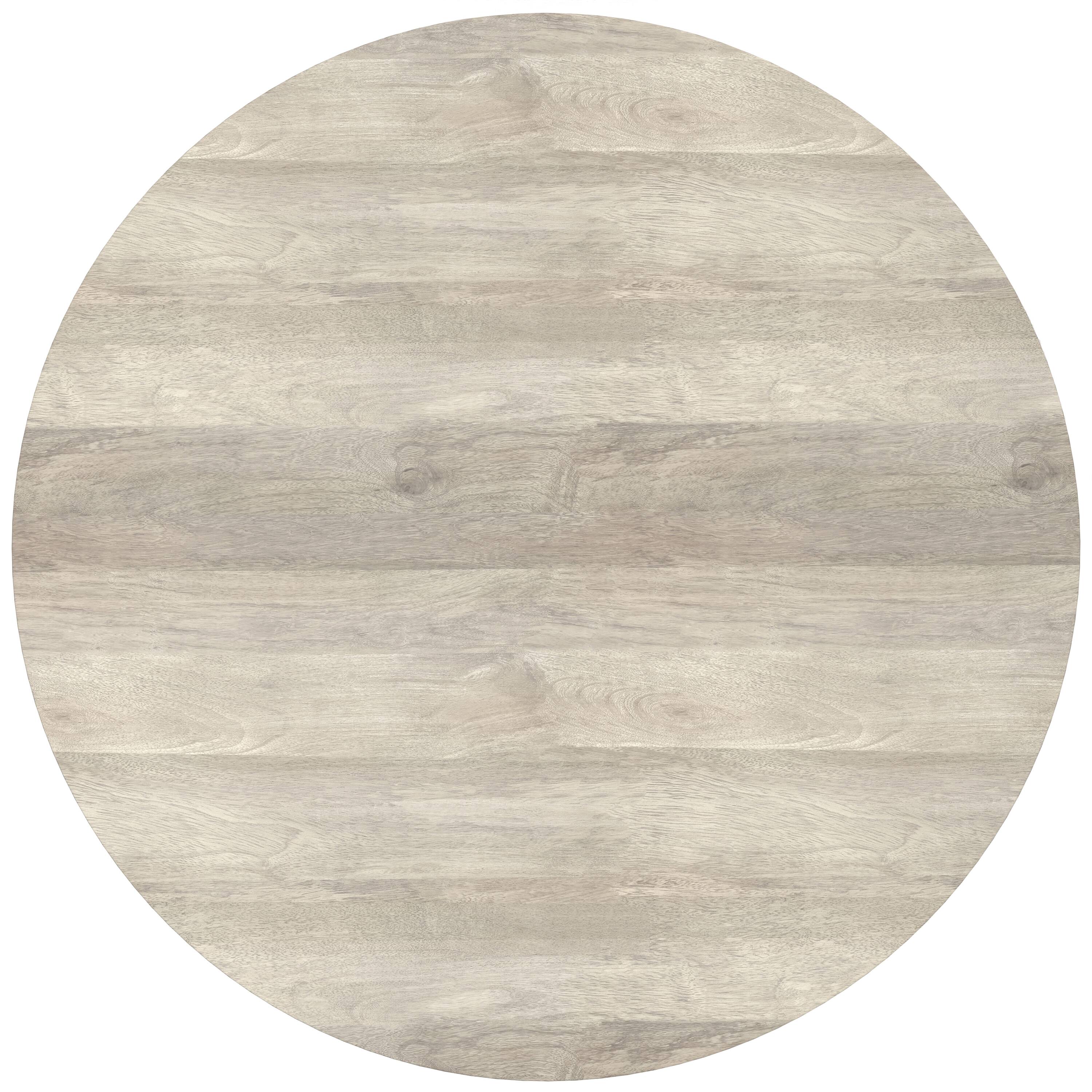 Alt View 2. Simpli Home - Rayburn SOLID MANGO WOOD 38 inch Wide Round Modern Urban Drum Coffee Table in White Wash - White Wash.