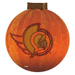 Fan Creations - Ottawa Senators 12'' Pumpkin Sign - Orange
