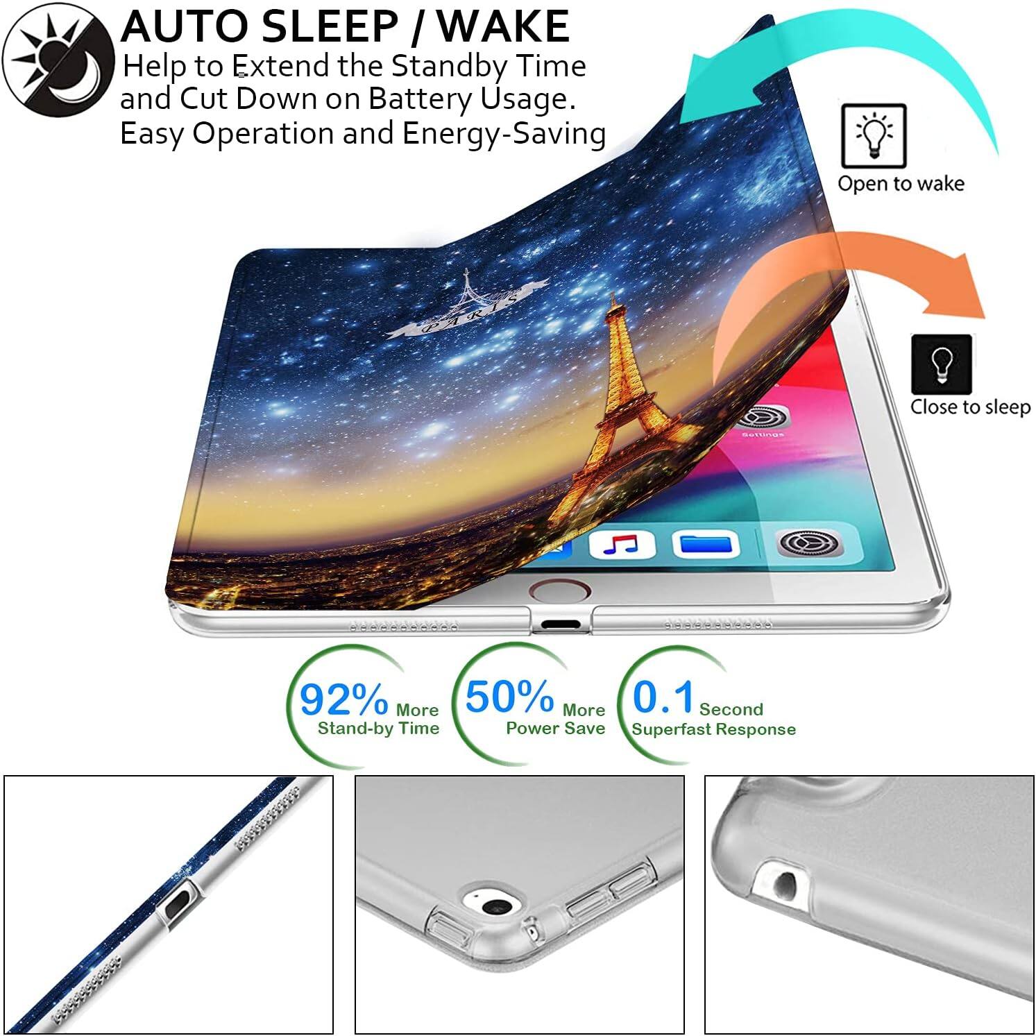 DuraSafe Cases iPad Pro 12.9 inch 1st Gen 2015 Trifold PC Smart Case ...