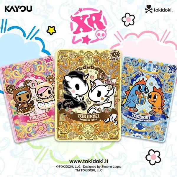 KAYOU  
XR  
X tokidoki,  
XR  
Chocotella TOKIDOKI & Domutella  
Foreen TOKIDOKI Romeo & Juliet  
Kaiju TOKIDOKI Tokimon &  
TO-XR-001  
TO-12-002  
www.tokidoki.it  
TOKIDOKI, LLC. Designed by Simone Legno TM  
TOKIDOKI, LLC