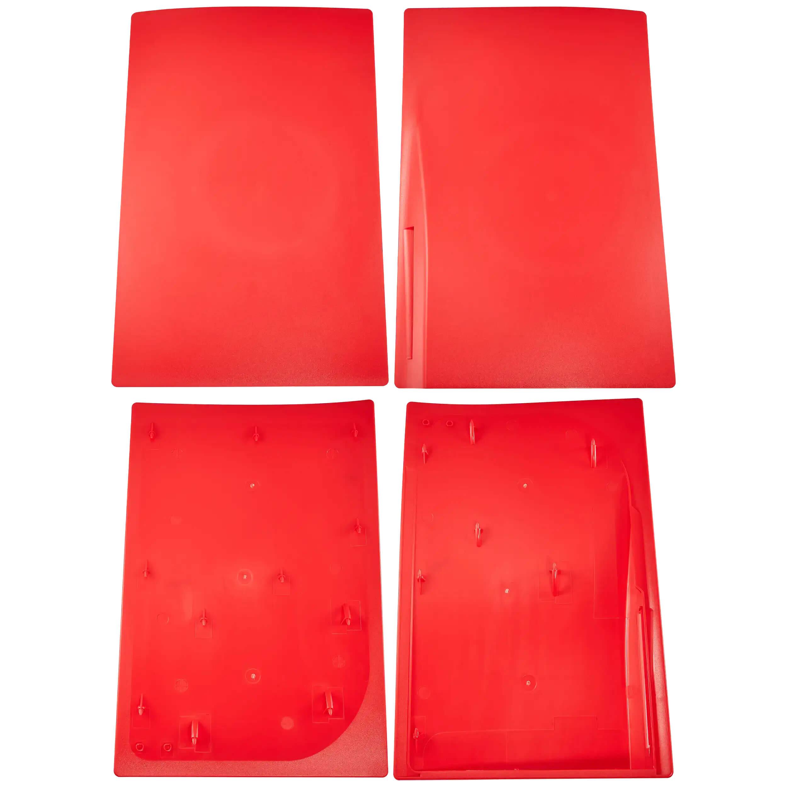 Alt View 3. MobileSentrix - Faceplate Covers (Top & Bottom) Replacement Compatible For PlayStation 5 (1000 / 1100 / 1200) - Red - Red.