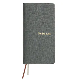 Unique Bargains - Leather To Do List Notepads 160 Pages 6.5x3.2 Inch Daily Planner Notebook for Business Personal Schedule - Gray
