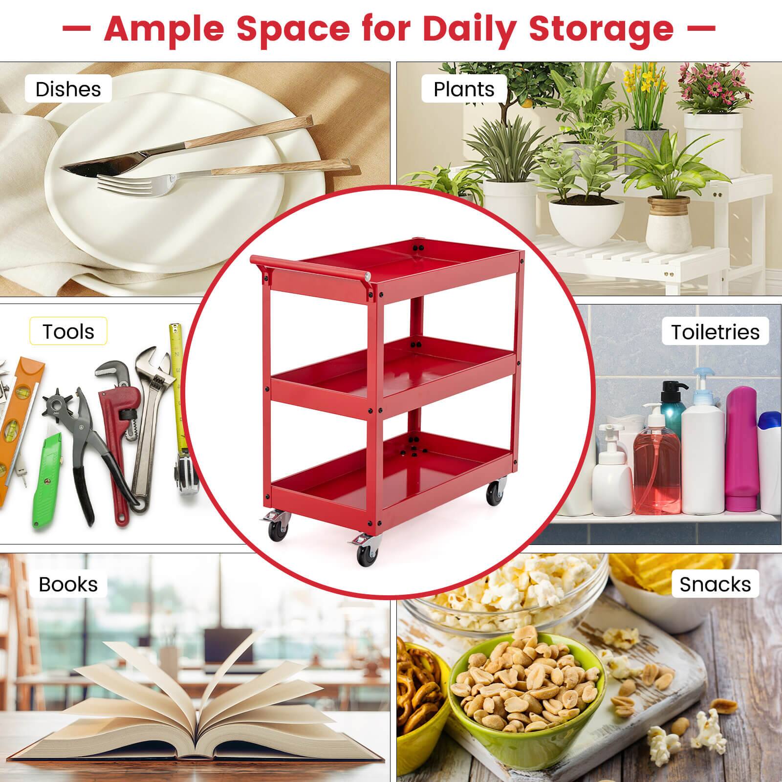 Ample Space for Daily Storage

- Dishes
- Plants
- Tools
- Toiletries
- Books
- Snacks
