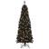 Front. Costway - 6ft Pre-lit PVC Christmas Pencil Tree w/ 300 LED Lights - Black.