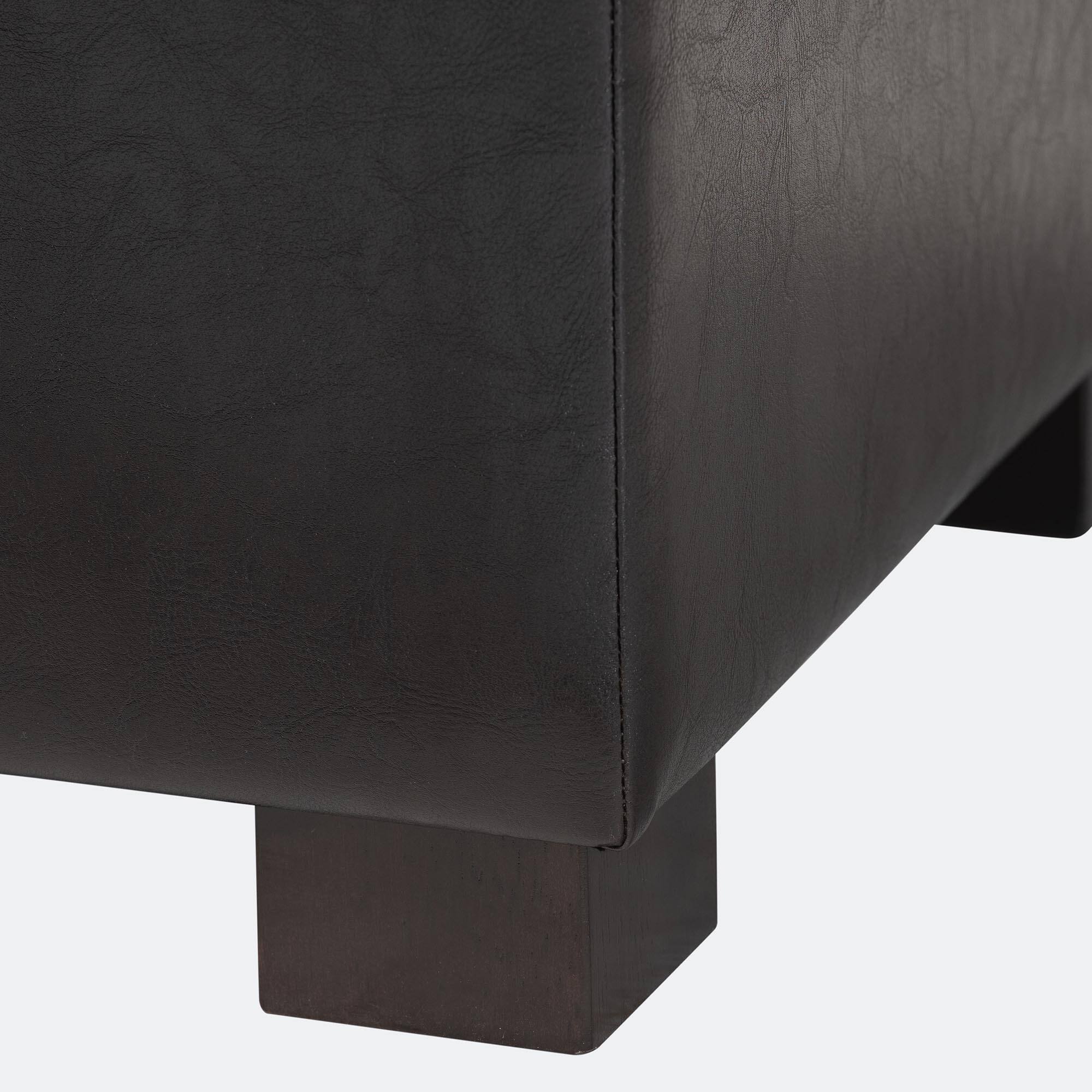 Alt View 2. Baxton Studio - Roanoke Contemporary Ottoman - Dark Brown.