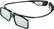 Angle Standard. Samsung - Rechargeable 3D Active Glasses - Black.