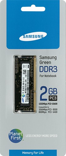 Best Buy: Samsung 2GB PC3-10600 DDR3 SDRAM SoDIMM Laptop Memory MV 