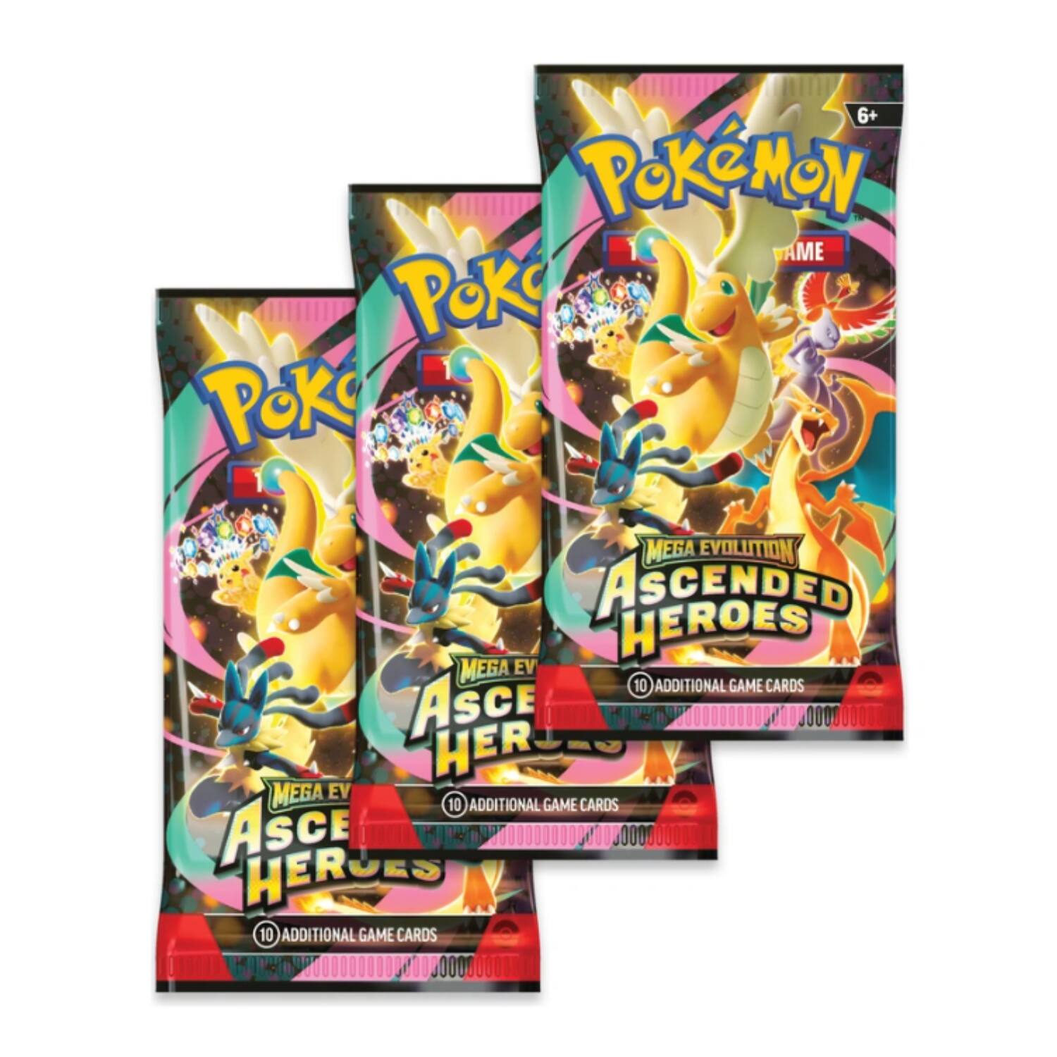 6+ Pokémon Game Pokémon Mega Evolution Ascended Heroes 10 Additional Game Cards