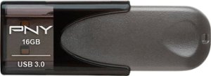 PNY - Elite Turbo Attache 4 16GB USB 3.0 Type A Flash Drive - Black - Front_Zoom