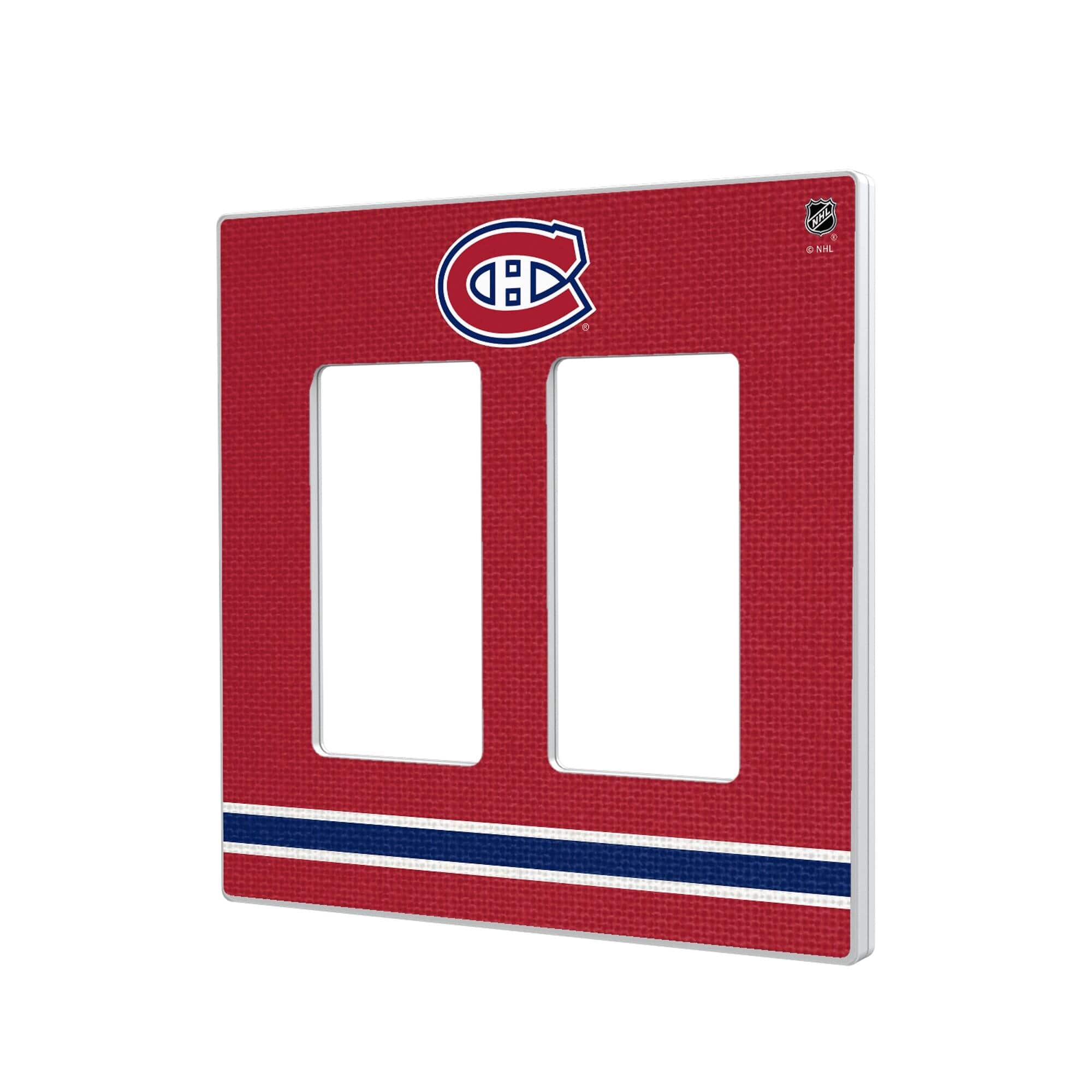 Keyscaper - Montreal Canadiens Double Rocker Lightswitch Plate - Multicolor