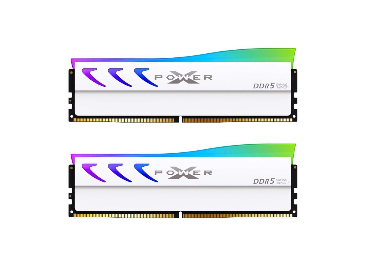 Silicon Power - DDR5 32GB (2x16GB) Storm RGB 6000MT/s CL36 RAM - White
