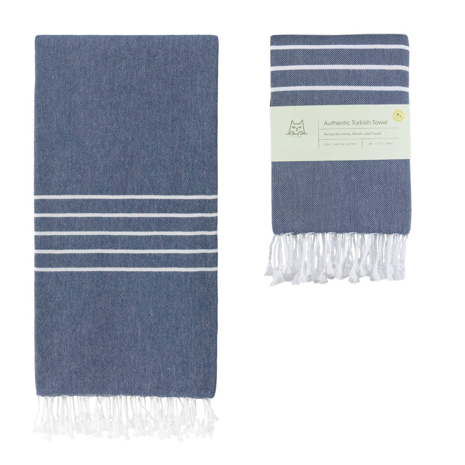 Navy Blue Beach Towel (38" x 71")