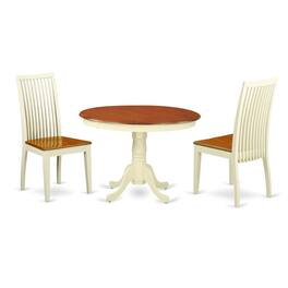 East West Furniture - Dining Room Set Buttermilk & Cherry - Brown