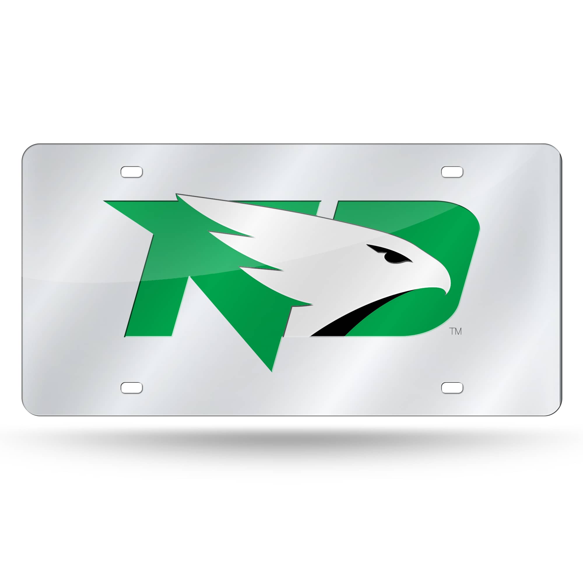 Rico Industries - North Dakota Fighting Hawks Acrylic License Plate Laser Tag - Multi