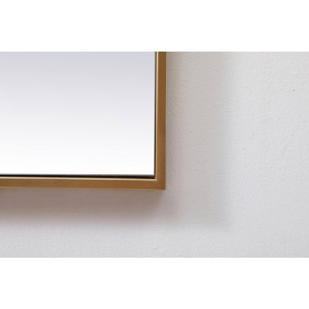 Alt View 1. Elegant Decor - Metal Frame Square Mirror 42 inch in Brass - Brass.