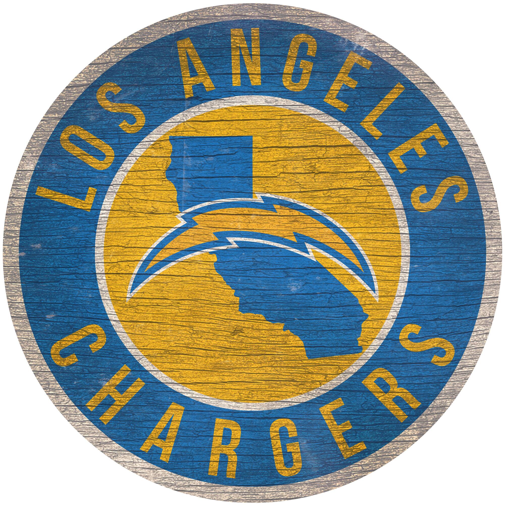Los Angeles Chargers 12'' x 12'' State Circle Sign