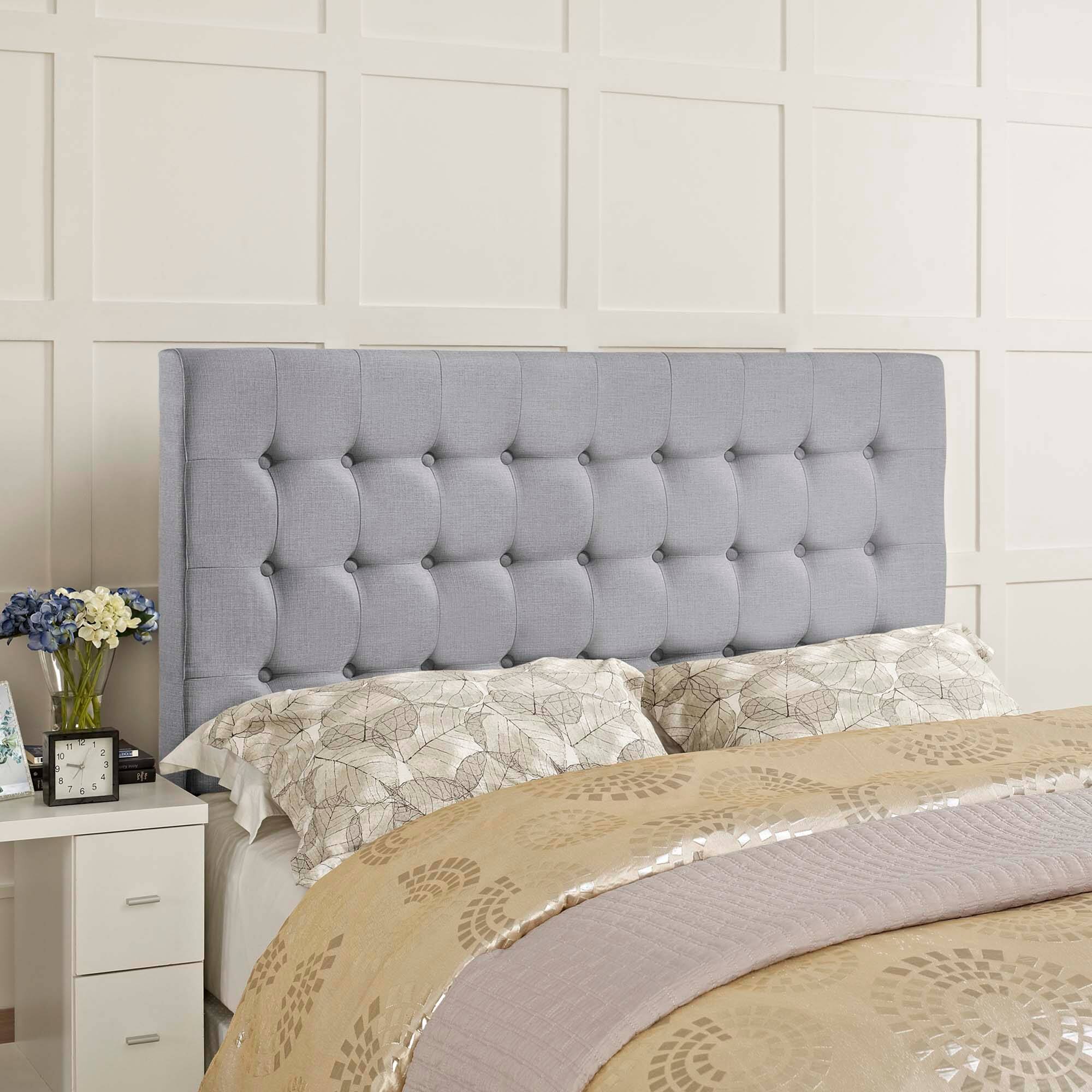 Alt View 4. Modway - Tinble Upholstered Fabric Queen Headboard by Modway - Sky Gray.