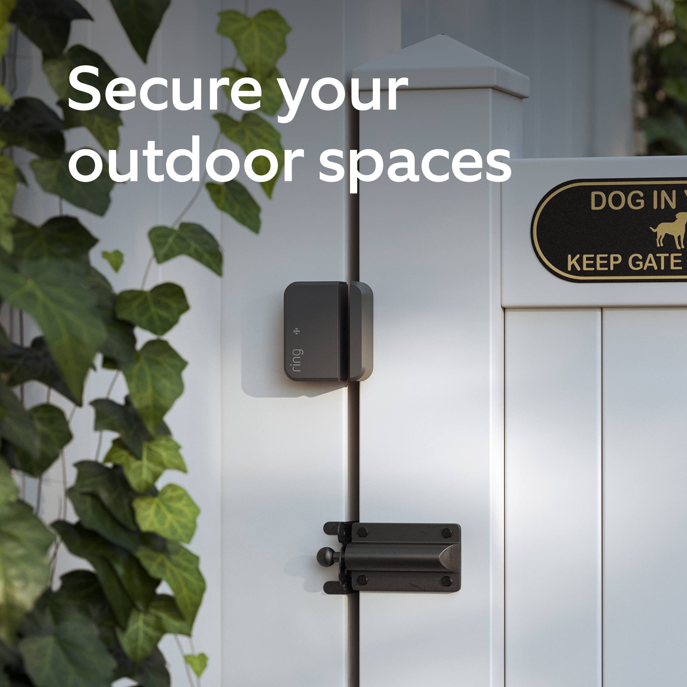 Secure your outdoor spaces

DOG IN: KEEP GATE