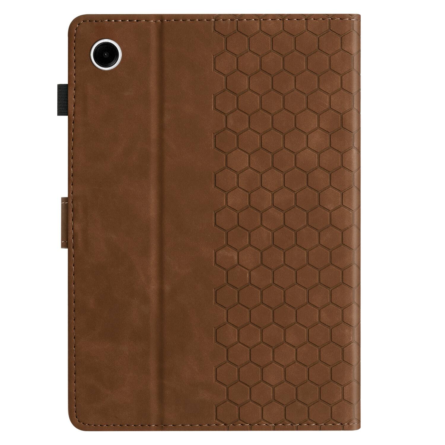 Alt View 2. Dteck - Embossed Folio Case for Samsung Galaxy Tab A9+/A9 Plus 2023 with Auto Sleep/Wake,Faux Leather Card Slots Stand Cover - Brown.