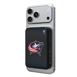 Keyscaper - Columbus Blue Jackets Wireless Magnetic Power Bank - Black