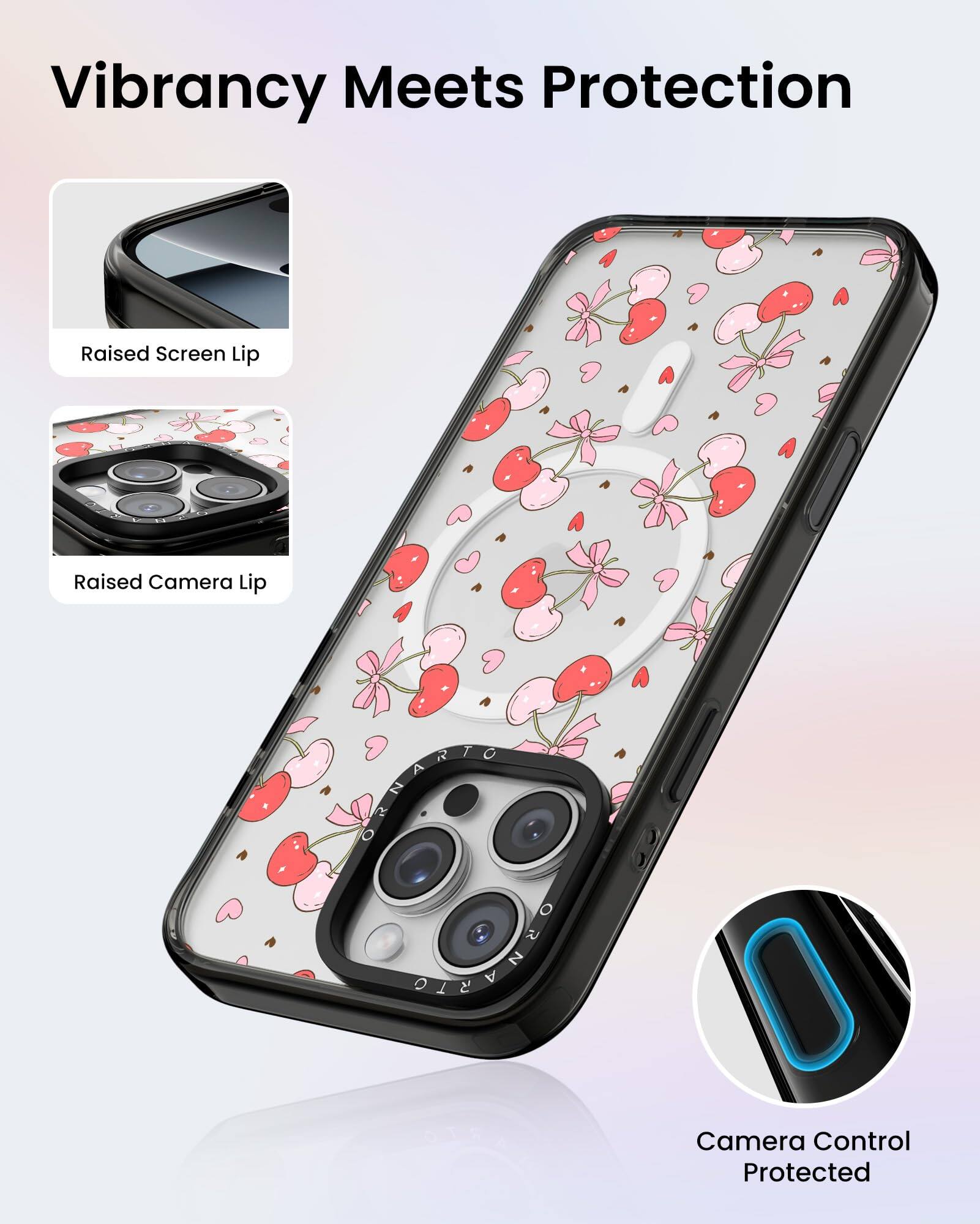 Vibrancy Meets Protection

Raised Screen Lip

Raised Camera Lip

Camera Control Protected