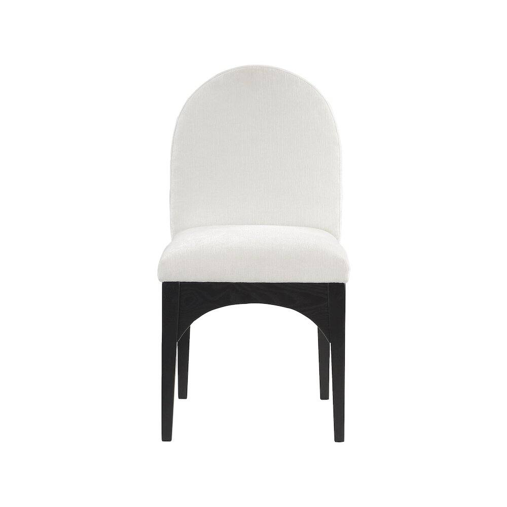 Alt View 2. Meridian Furniture - Waldorf Cream Chenille Fabric Dining Chair - Beige.