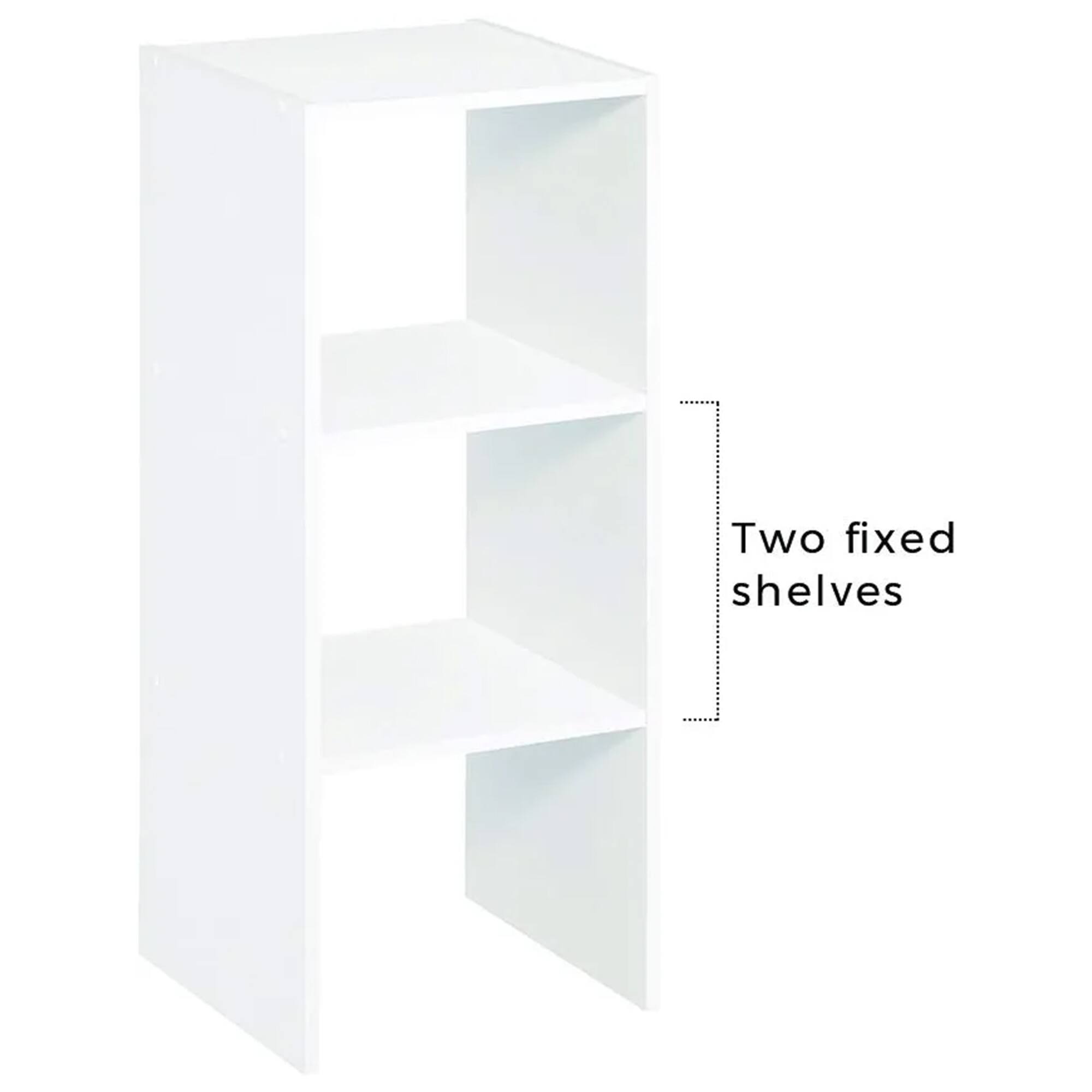 Two fixed shelves