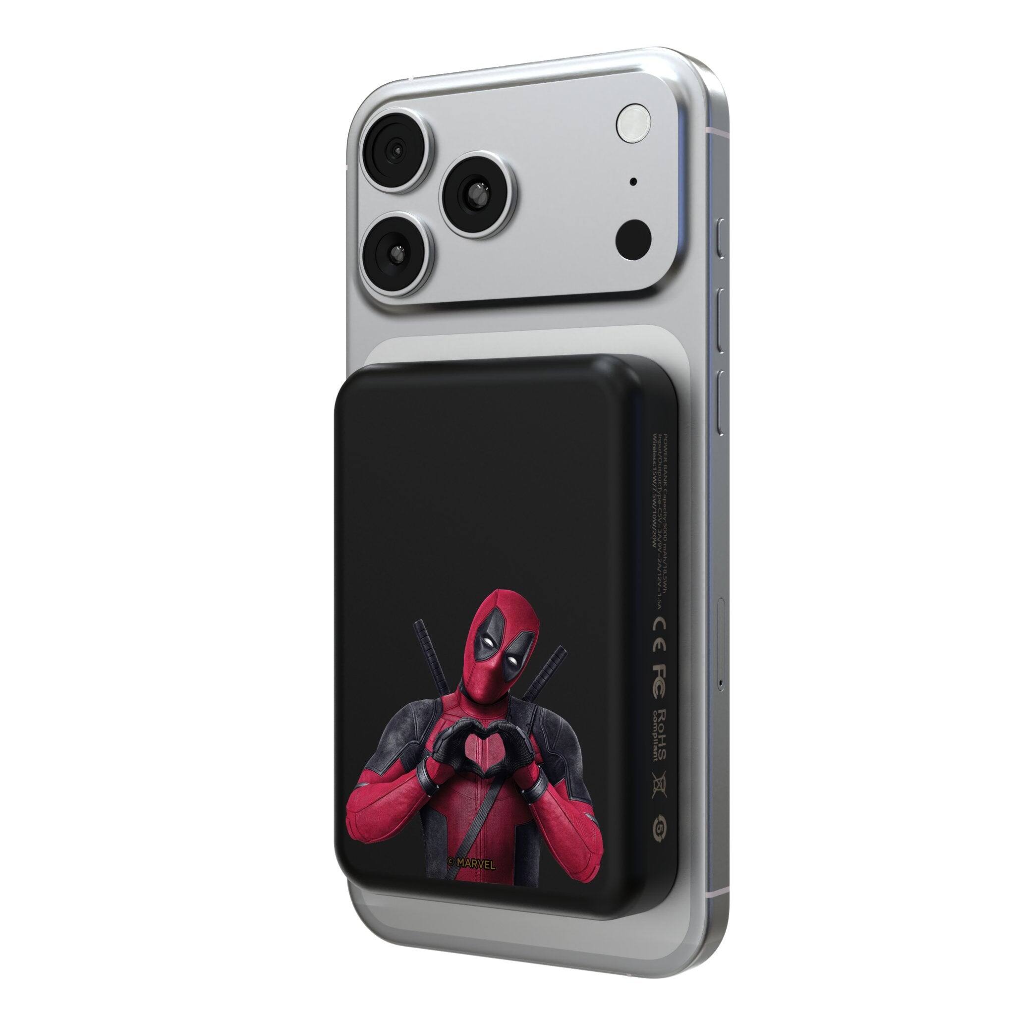 Keyscaper - Marvel Badge Wireless Mag Power Bank - Deadpool 2