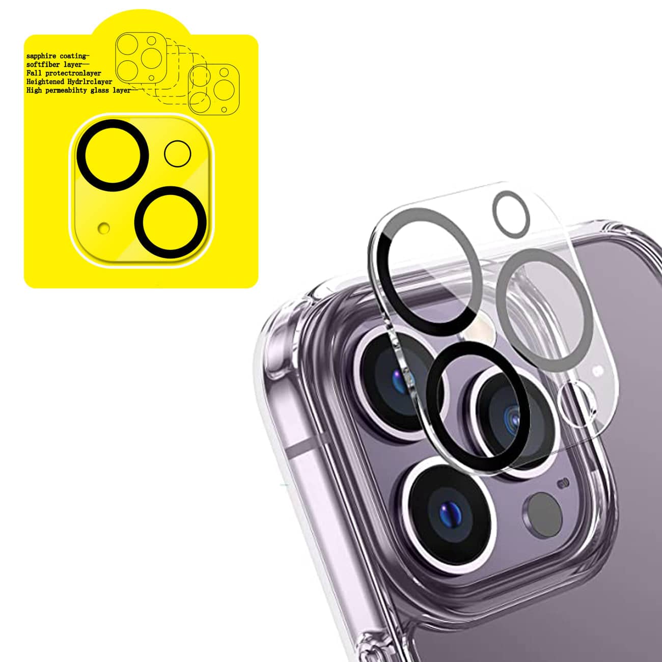 Reiko - Scp15B-Iph 16 Pro-16 Pro max cl Camera Protector For Iphone 16 Pro/16 Pro Max - Clear