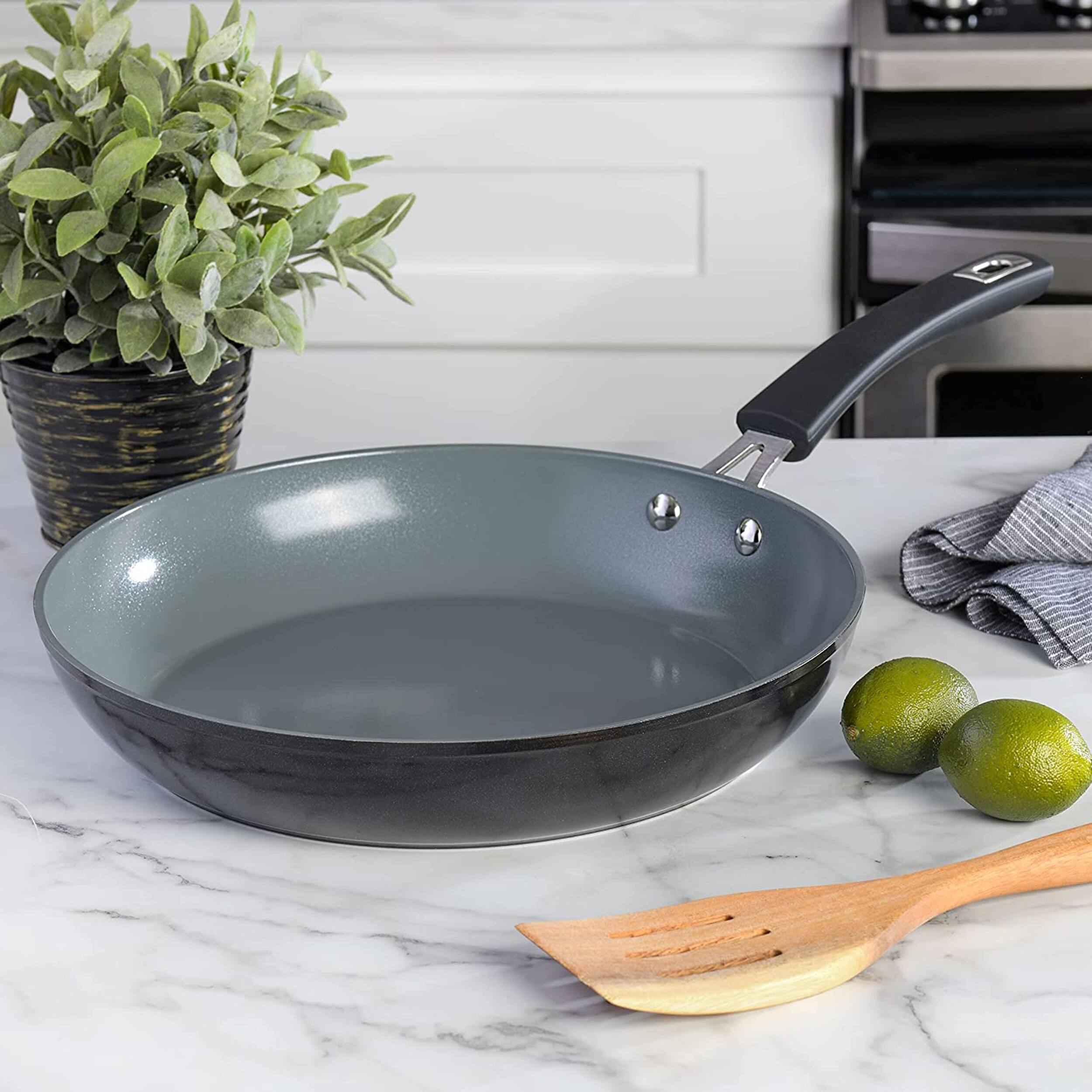 Alt View 5. Gibson - Kenmore Arlington 8 Inch Nonstick Aluminum Frying Pan in Black Diamond - Black.