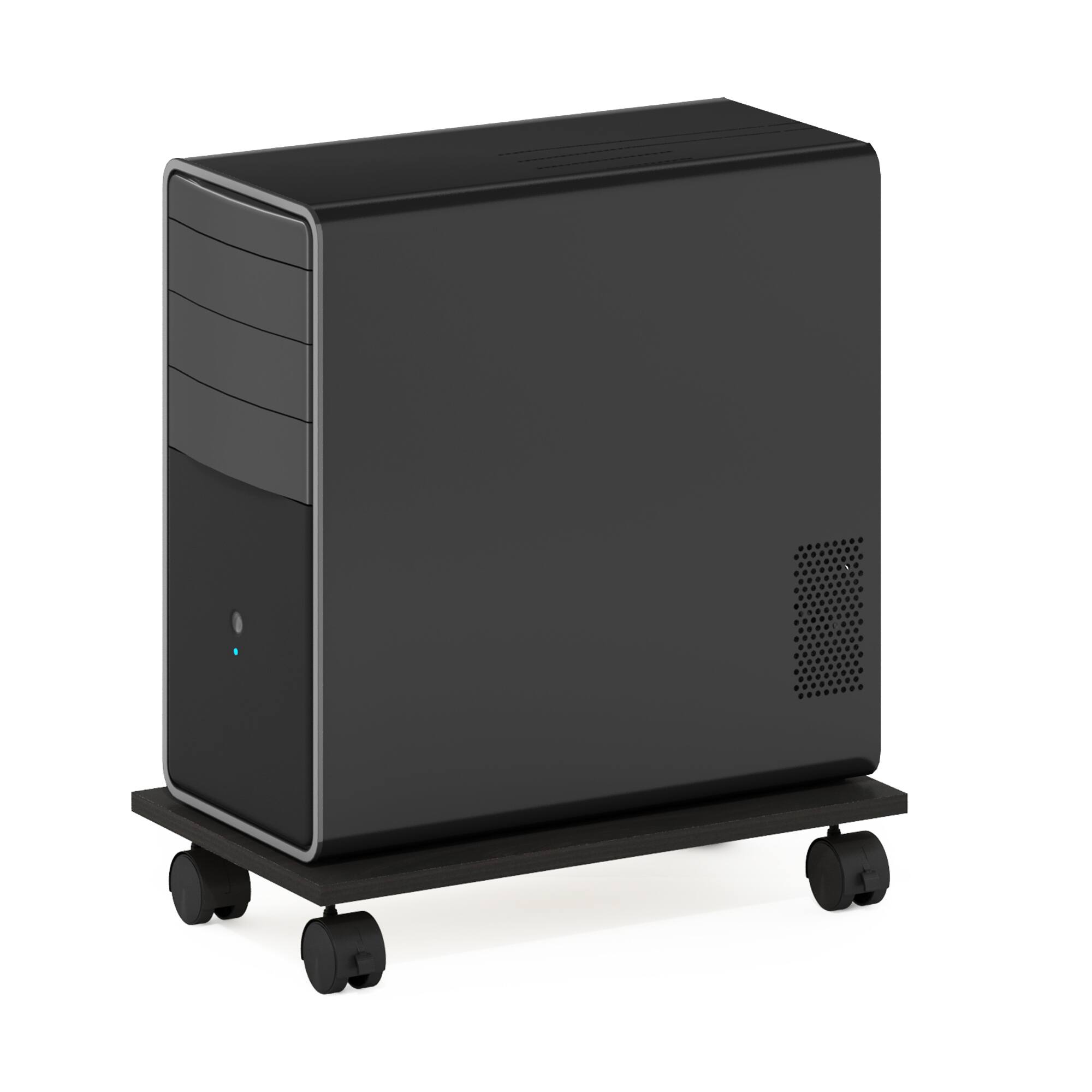 Alt View 3. Furinno - Econ Home Office Under Desk CPU/Printer Holder with Wheels.