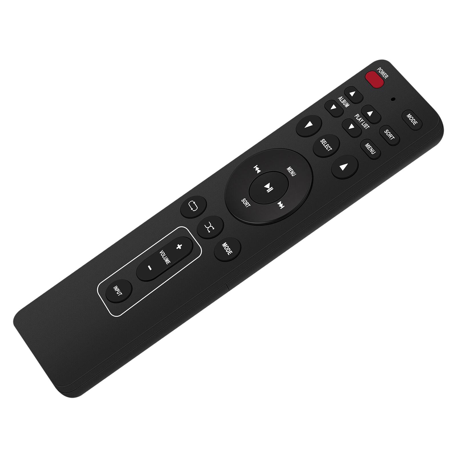 POWER  
MENU  
MODE  
ALBUM  
PLAY LIST  
SORT  
SELECT  
INPUT  
VOLUME  
+  
-