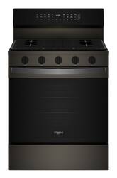 Whirlpool - 5.0 Cu. Ft. Smart Freestanding Gas Range with Air Cooking Technology, No Preheat Air Fry and Steam/Self Clean - Black-on-Stainless - Front_Zoom