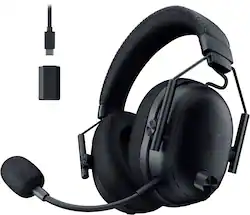 Razer - BlackShark V3 Pro ANC Wireless Over-the-Ear Gaming Headset for PC, Mac, Playstation, Nintendo Switch, Smartphone - Black - Front_Zoom