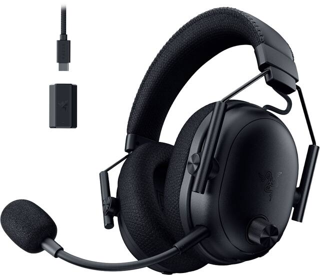 Razer - BlackShark V3 Pro ANC Wireless Over-the-Ear Gaming Headset for PC, Mac, Playstation, Nintendo Switch, Smartphone - Black