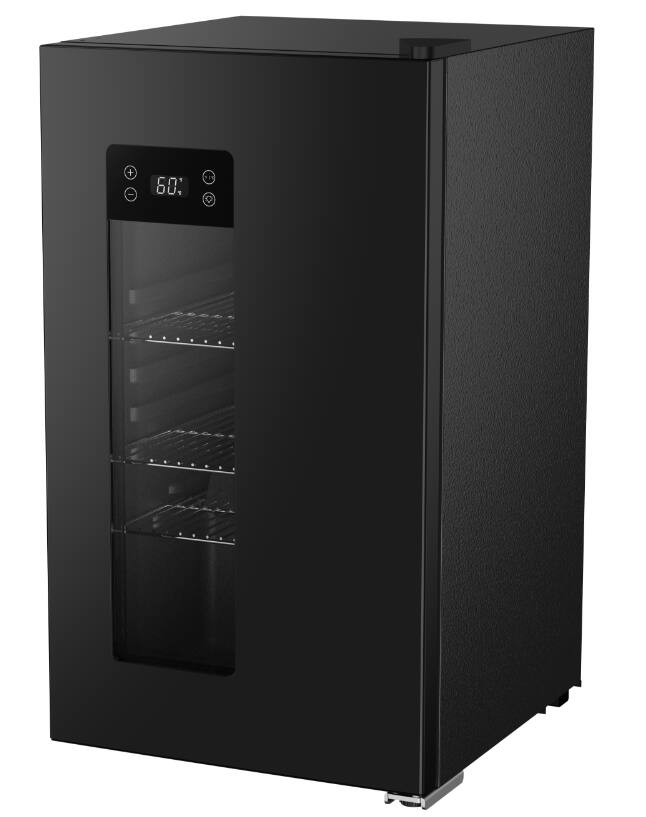 Front. Electactic - 30 Bottle Wine Cooler, 3.0 cu.ft, 20-50℉, Freestanding - BLACK.
