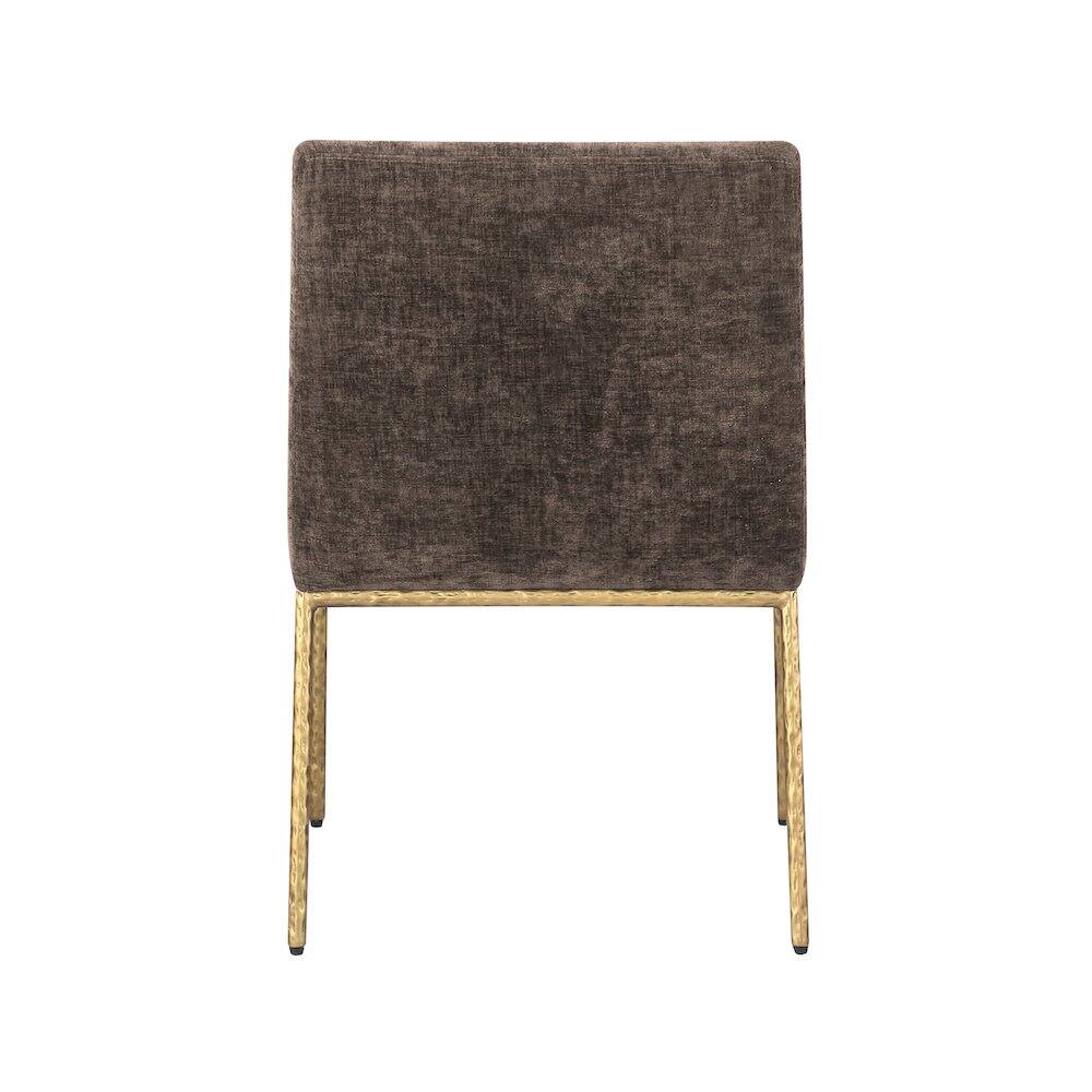 Alt View 4. Meridian Furniture - Reeves Brown Chenille Fabric Dining Chair, Set of 2 - Brown.