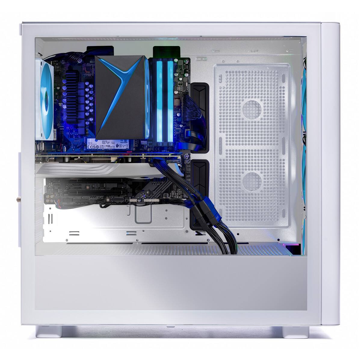 Back. Skytech Gaming - Skytech CHRONOS3 - AMD Ryzen 7 7700, 5060 Ti 16G, 16GB 6000 MHz DDR5 RAM, 650W GOLD PSU - White.