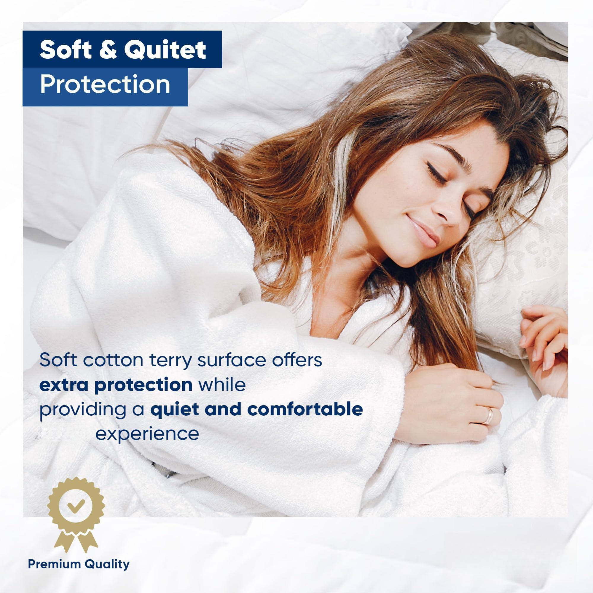 Soft & Quiet Protection

Soft cotton terry surface offers extra protection while providing a quiet and comfortable experience

Premium Quality