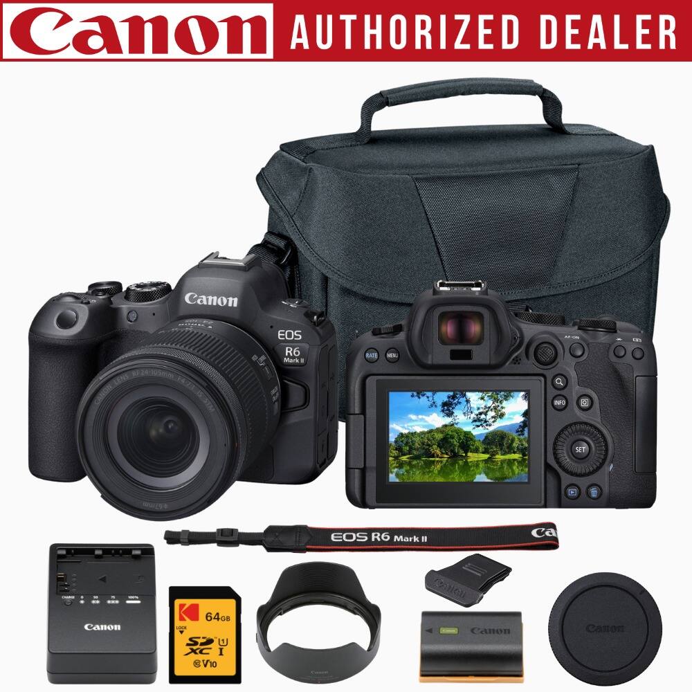 Canon AUTHORIZED DEALER  
Canon 24-105mm LENS  
FAIZa CANON ISTM EOS R6 Mark II  
ATS MEN D NFO 2 SET wz9e  
EOS R6 Mark II  
Canon 64G SP XC I V10 SHGu  
Canon