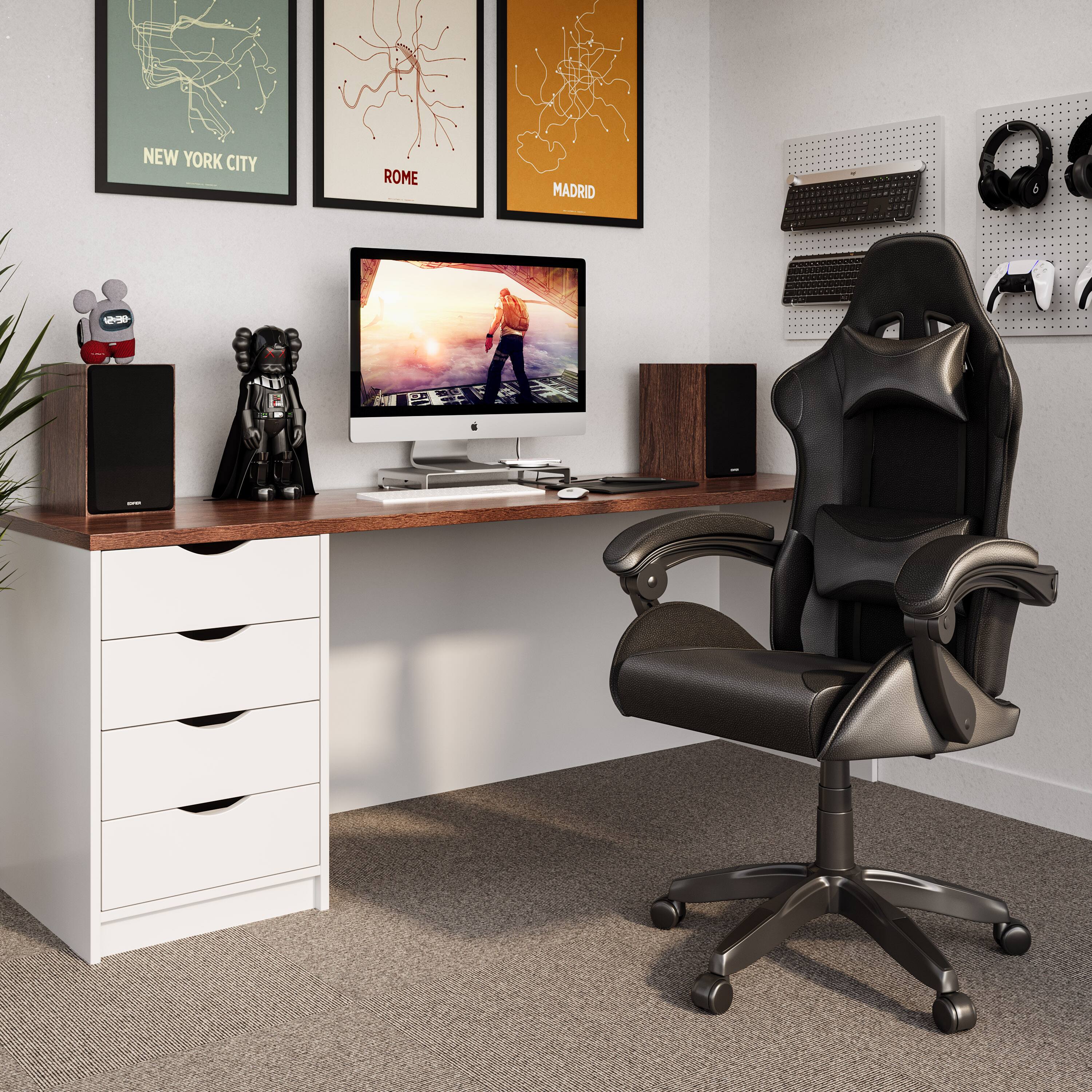 Alt View 16. CorLiving - Ravagers Gaming Chair - Black.