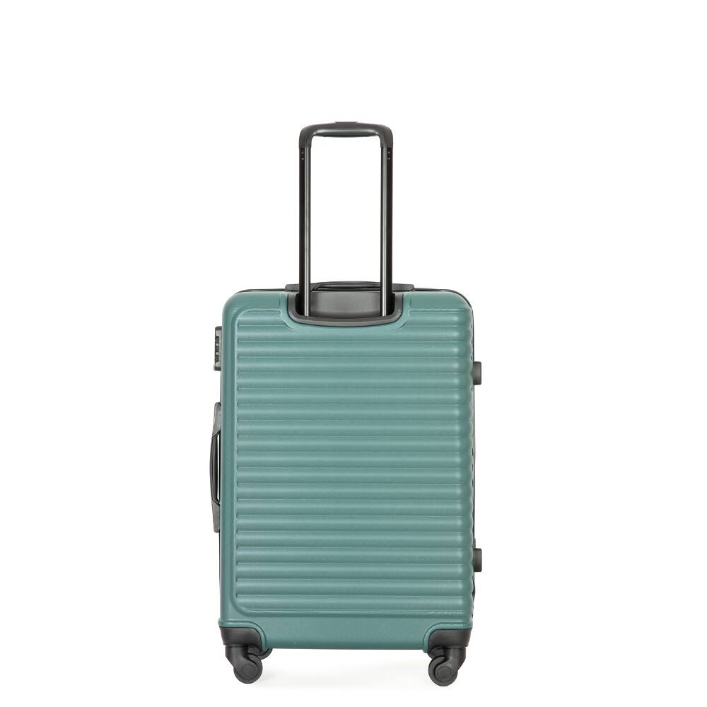 Left. Ropilly - Ropilly 3 Piece Luggage Set Green Hardshell Suitcase with Wheels - Green.