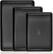 Front. HONGBAKE - Cookie Sheets for Baking ,Baking Sheet Pan Set of 3 with Diamond Texture Pattern, 57% Thicker Carbon Steel Cookie Trays - black.