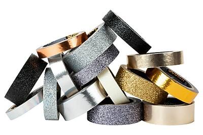 Alt View 1. Scotch - Washi Glitter Metallic Washi Tape, Multicolor, 15 Rolls/P ack - Assorted.