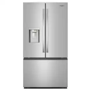 Whirlpool - 36 in. Wide 30 cu. ft. French Door Refrigerator with In-Door Water and Ice Maker - Fingerprint-Resistant Stainless Finish