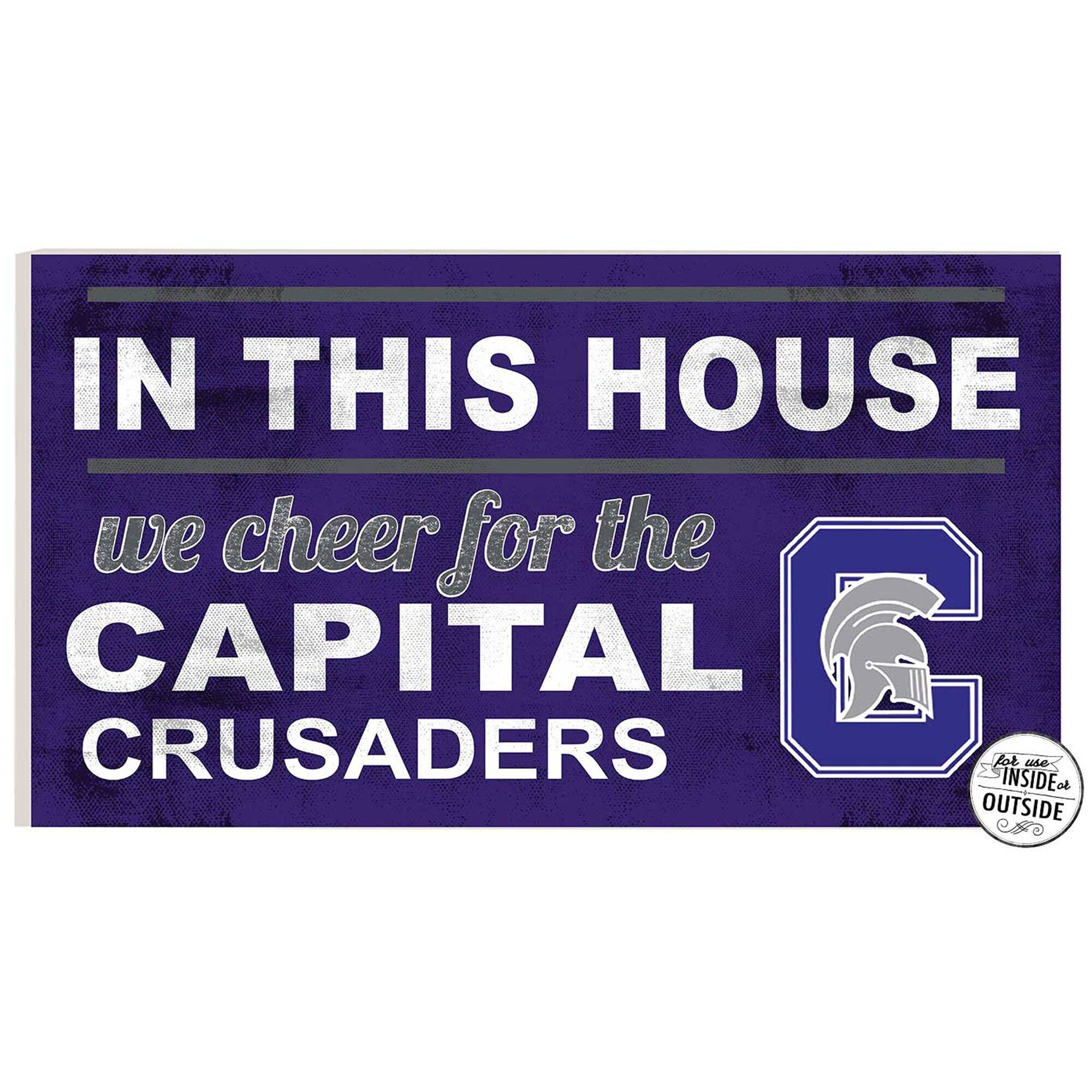Capital University Comets 11" x 20" Indoor/Outdoor In This House Sign